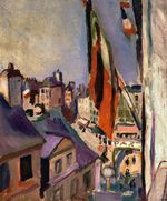 Ренуар Флаги украшающие улицу 1906г